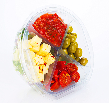Salad container range extended