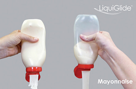 Non-stick bottles to remove food waste