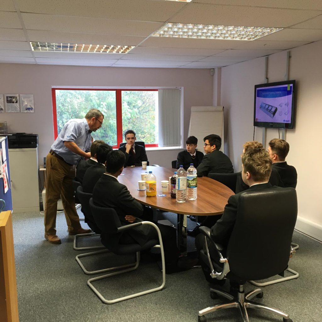 Rotech's Chris Baker with the ten pupils