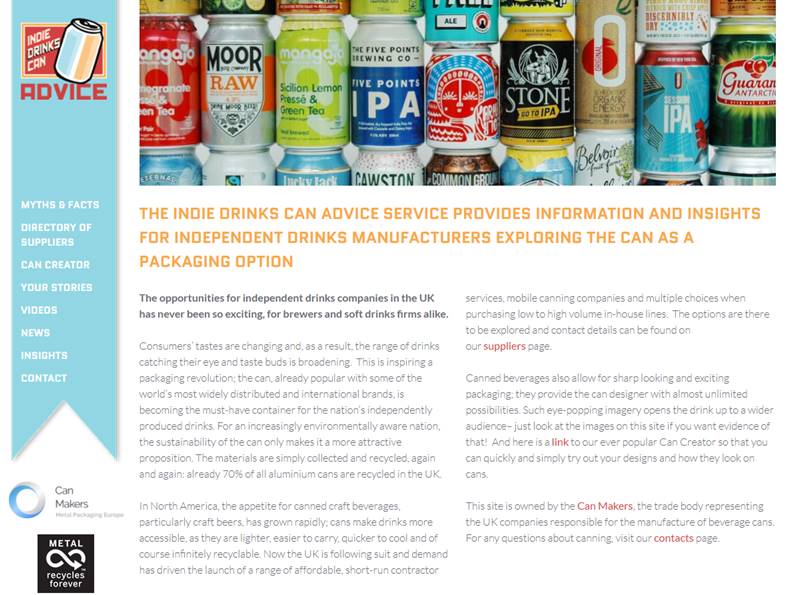 New site encourages craft firms to can their drinks
