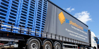 pallets on lorry