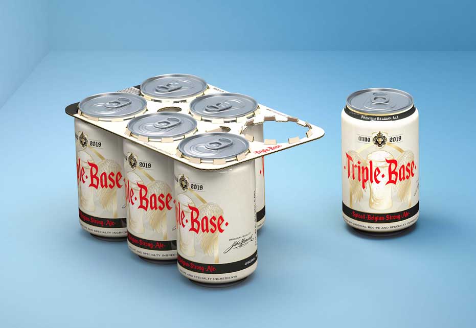 cans in cardboard holder