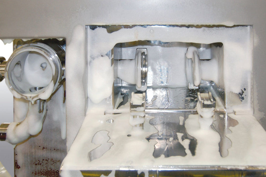 machine being cleaned