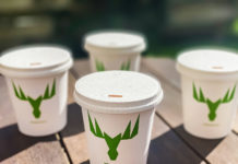 Fully recyclable paperboard cup lid set for take-off