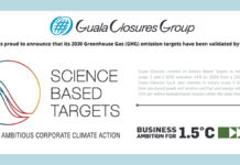 Closures manufacturer has emissions targets validated by SBTi