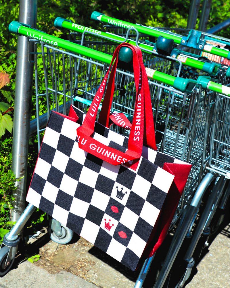 Waitrose x Lulu Guinness bag on trolley