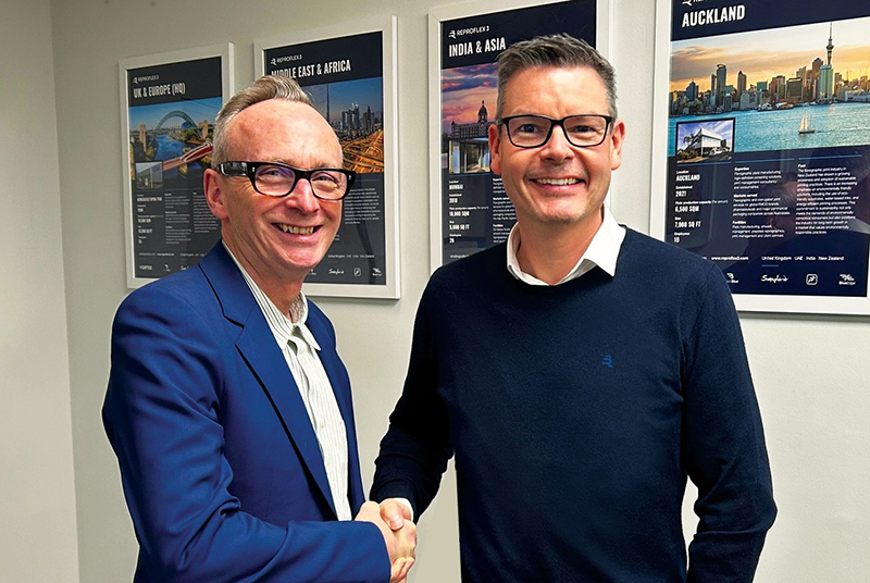Paul Bates, UK & Global Accounts Sales Manager at Hybrid Software UK with Andrew Hewitson, Group CEO of Reproflex3