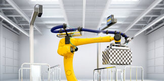 FANUC UK curved arm robot