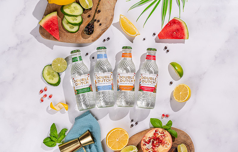 Mixer bottles with new labels