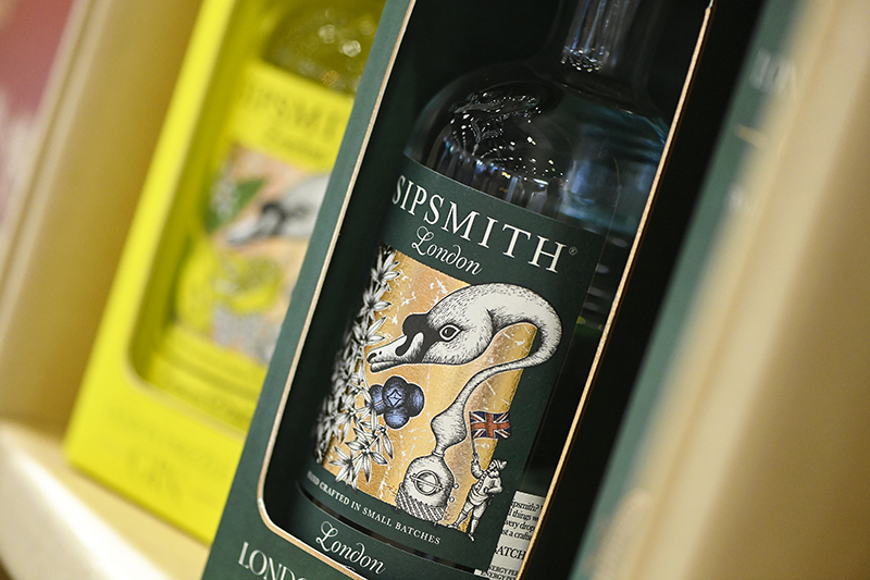 Bottle on display at packaging exhibition