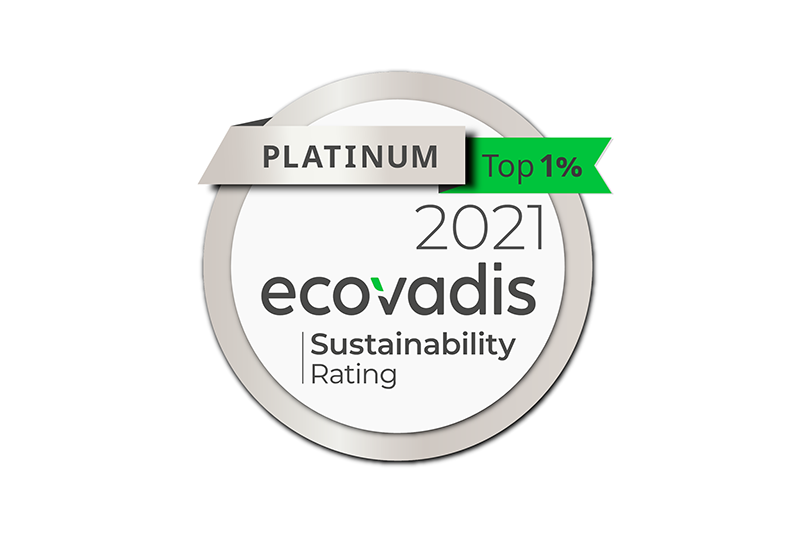 EcoVadis Platinum logo