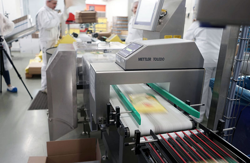 Metal detection checking cheese