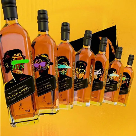 Johnnie Walker whisky bottles