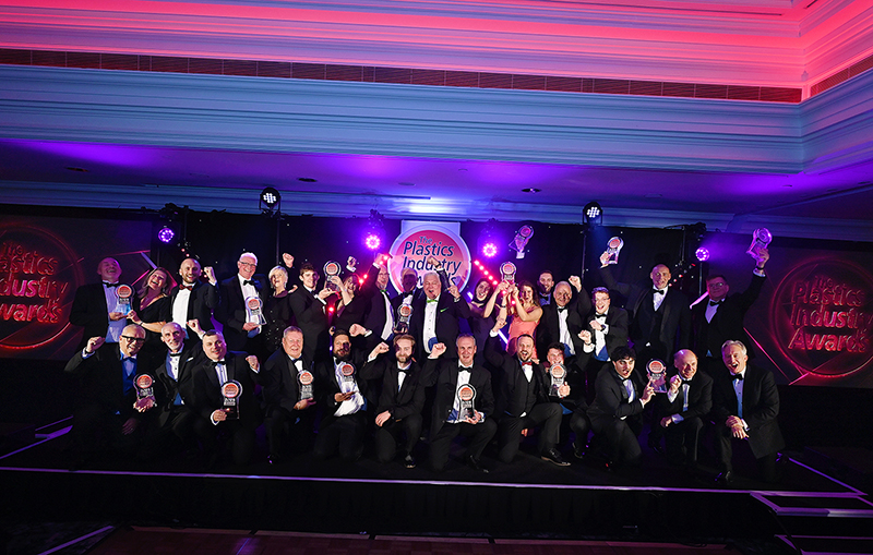 Plastics Industry Awards winners on stage