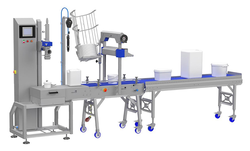 Semi automatic bucket line