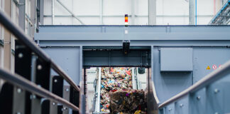 Plastics being recycled