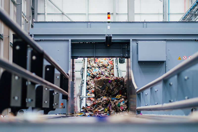Plastics being recycled