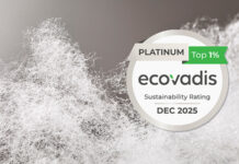 Fibre innovator earns top sustainability accolade EcoVadis logo on fibre image