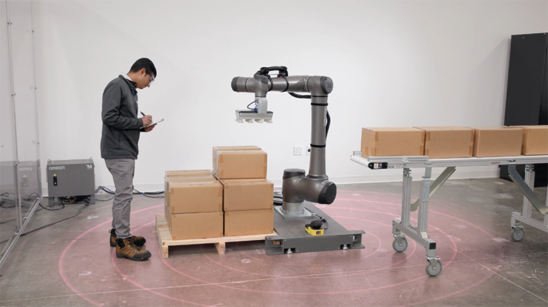 Collaborative robot in operation
