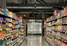Supermarket aisle showcasing various different types of packaging