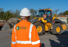 Heidelberg Materials bags sustainable equipment solution for packed products site Electric wheel loader