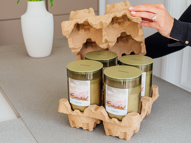 Packaging for candles in transit