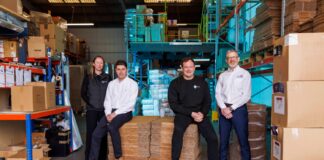 Packed Up Co-Founder Samantha Wright, Hub Packaging Chief Financial Officer Lee McDowell, Packed Up Co-Founder Sean McConochie & Hub Packaging Chief Operating Officer Martin Smyth