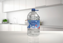 Amcor launches 38mm carry handle for beverage sector Water bottle featuring 38mm handle