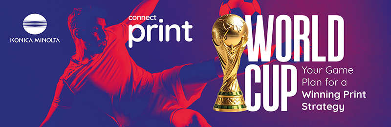 Banner for World Cup themed strategy day for print businesses