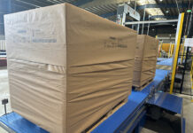 Paper packaging solution for laminate flooring products