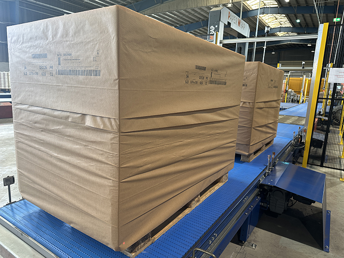 Paper packaging solution for laminate flooring products