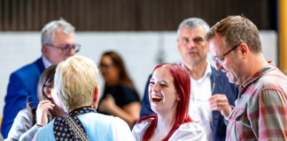 Customers and special guests gathered at Beatson Clark for the celebration event