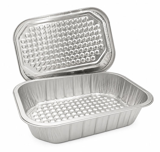 Aluminium tray that eliminates absorbent pads
