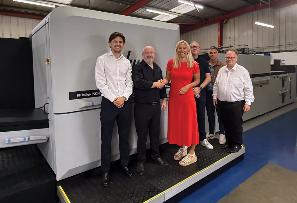 Digital press being handed over at Gavin Watson Ltd