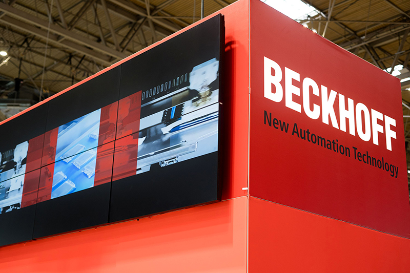 Beckhoff sign at exhibition