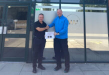 Keith Brazier receiving leadership qualification