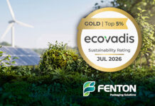 Fenton earns gold status in EcoVadis assessment EcoVadis gold logo for Fenton Packaging