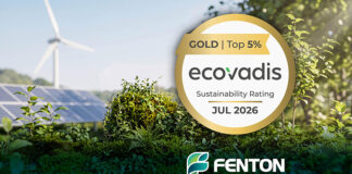 EcoVadis gold logo for Fenton Packaging