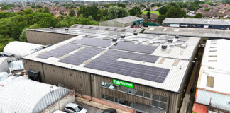 Polyformes factory with solar panels on roof