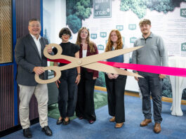 Ribbon being cut at Antalis' Smart Packaging Centre