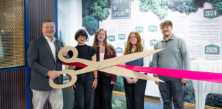 Ribbon being cut at Antalis' Smart Packaging Centre