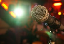 The Poundland comic closeup of microphone