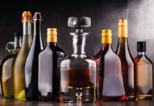Whisky bottles