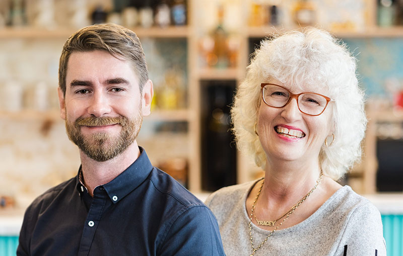 Justin Giddings and Tracey Kendall