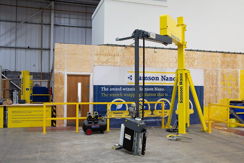 Samson Pallet Stability rotating arm machine