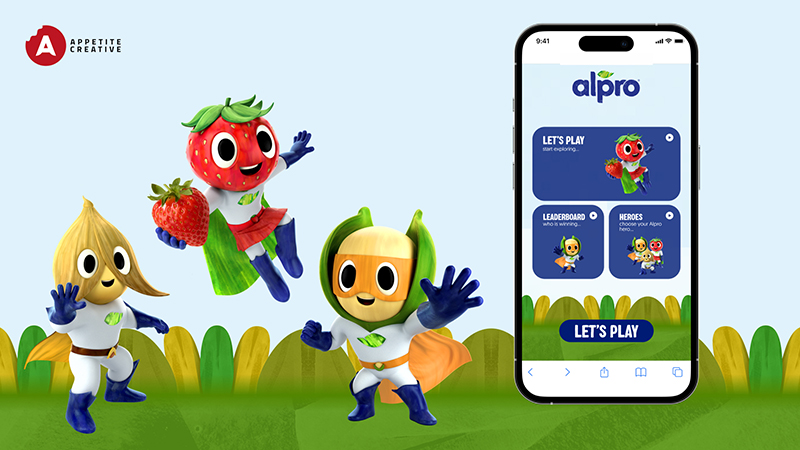 Alpro connected packaging graphic