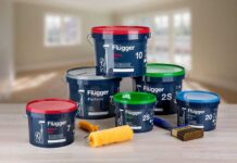 New paint container with 50% PCR plastic rolled out Paint container with 50% PCR plastic