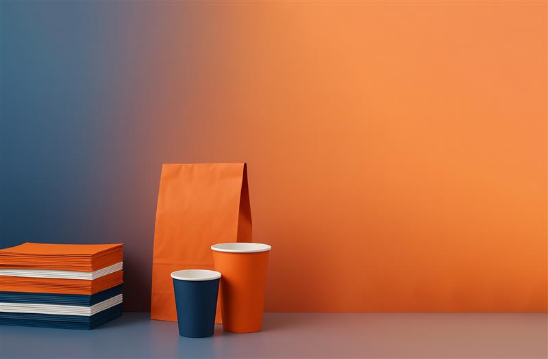 Paper cups packaging image