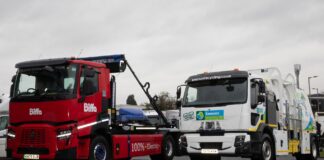 Electric food waste vehicle