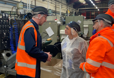 MP Jess Asato visit's Amcor facility